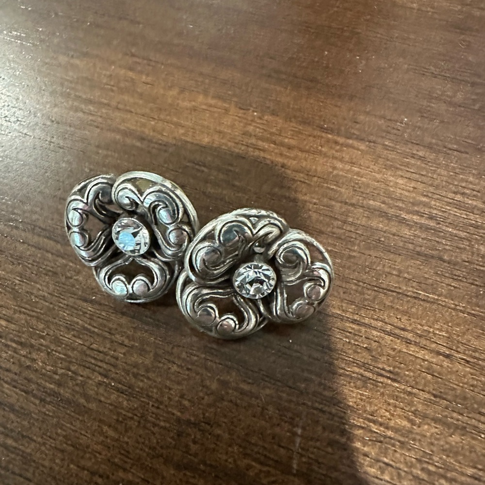 Brighton Sterling and Crystal Post Earrings